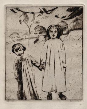 Ramah Belgische kunstenaar met ets