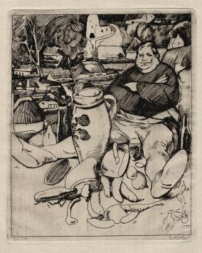 Ramah Belgische kunstenaar met ets