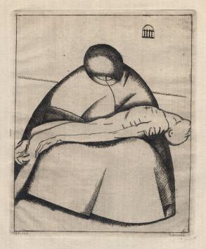 Ramah Belgische kunstenaar met ets