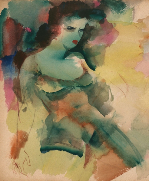 Aquarel van Raphaël De Buck of Raf De Buck