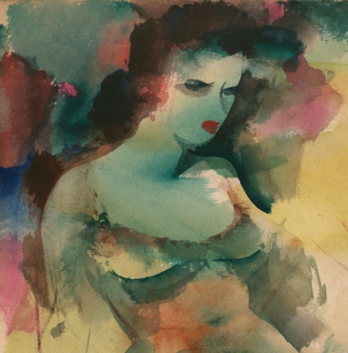 Raphaël De Buck of Raf De Buck met een aquarel