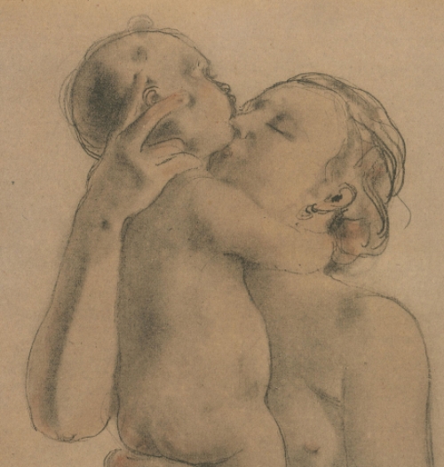 Armand Rassenfosse met een potloodtekening