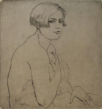 Armand Rassenfosse met een ets