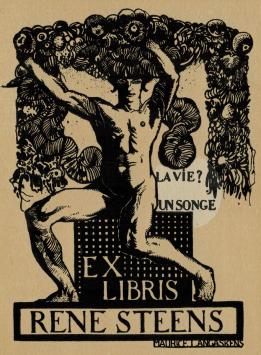 M. Langaskens met een ex libris