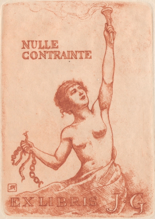 Etching, printed in red, 1926