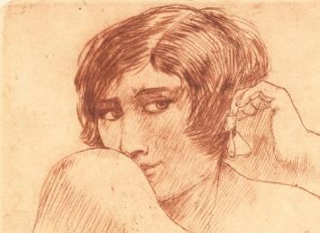 Ets uit femmes, 1928 in sanguine uitgevoerd