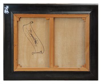 Winterlandschap met dreigende lucht