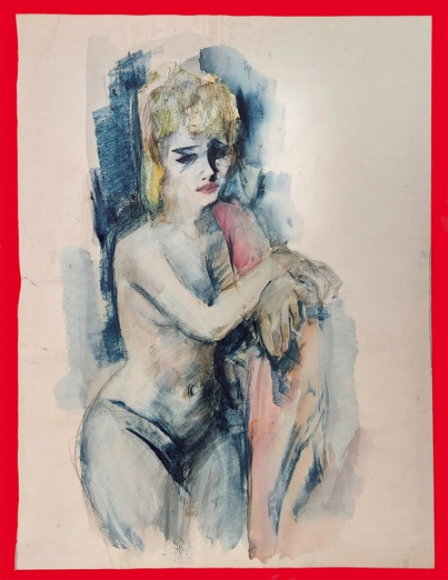 Aquarel van de  Belgische kunstenaar Raphaël De Buck kopen