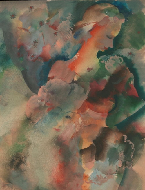 Aquarel van de Belgische kunstenaar Raphaël De Buck of Raf De Buck