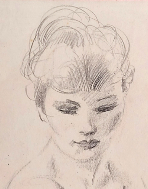 Schets van een naakte zwangere dame van Raf De Buck kopen