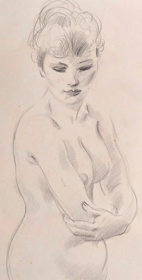 Belgische kunstenaar Raphaël De Buck of Raf De Buck met een schets