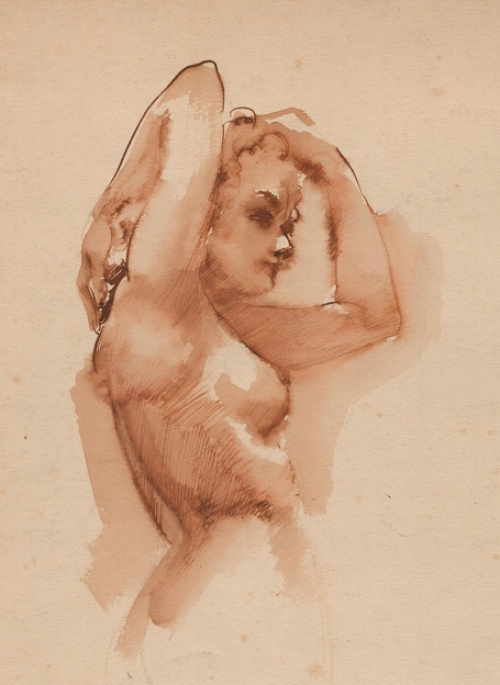 Naakte vrouw van de Belgische kunstenaar Raphaël De Buck of Raf De Buck