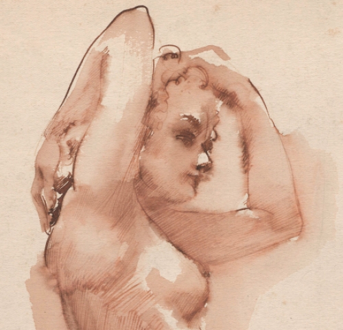 Schets van een naakte dame van Raf De Buck kopen