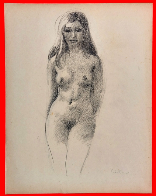 Schets van de  Belgische kunstenaar Raphaël De Buck kopen