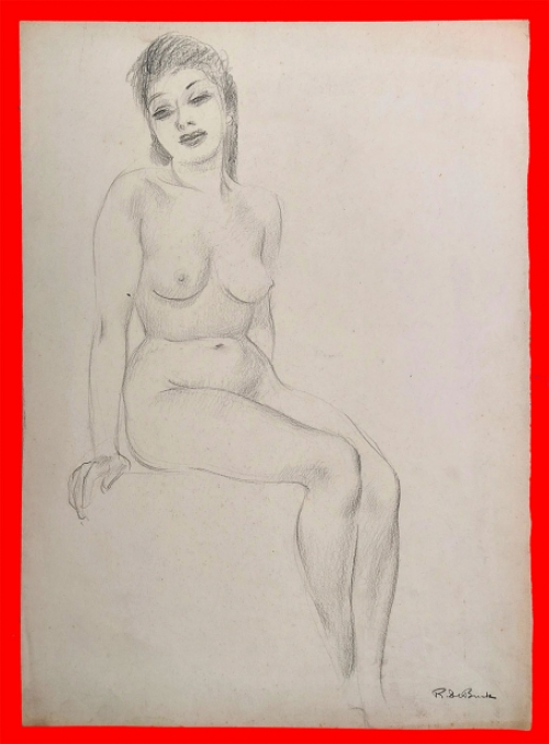 Potloodschets van de  Belgische kunstenaar Raphaël De Buck kopen