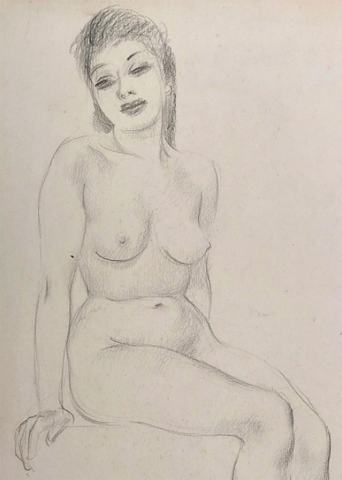 Schets van een naakte dame van Raf De Buck kopen