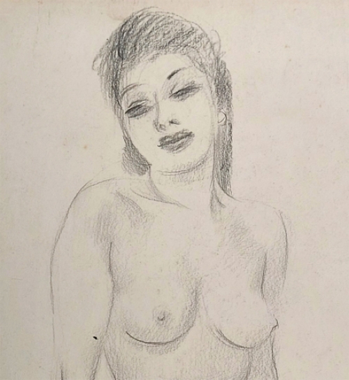 Belgische kunstenaar Raphaël De Buck of Raf De Buck met een schets