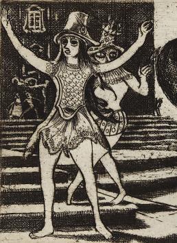 Surrealistisch grafisch werk van R. De Coninck