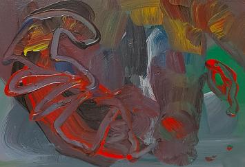 Schilderij uit 1987 geschilderd door Remi Van Praet