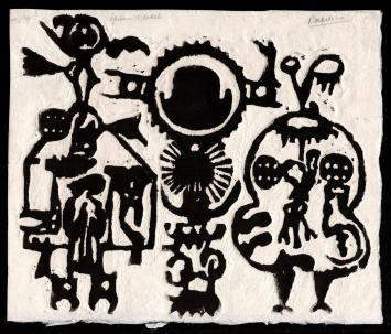 Kunstwerk op papier van Remo Martini