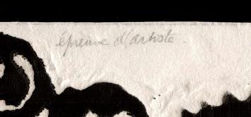 Remo Martini met een linosnede in mint conditie