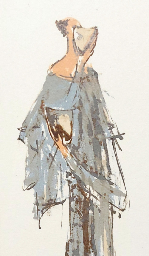 Kunstenaar Remy Cornelissen met een originele litho