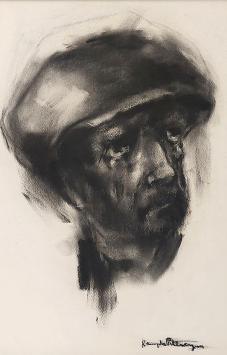 Houtskooltekening van Remy de Pillecyn