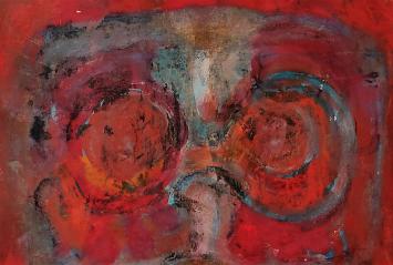 Renaat Bosschaert met een schilderij