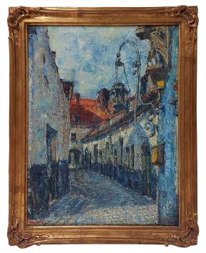 Schilderij van de Belgische kunstenaar René (Renaat) Bosiers