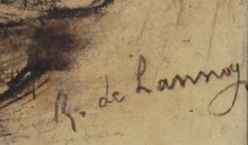 René De Lannoy  met een tekening