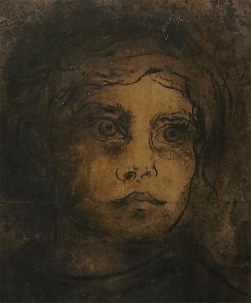 René De Lannoy  met een tekening