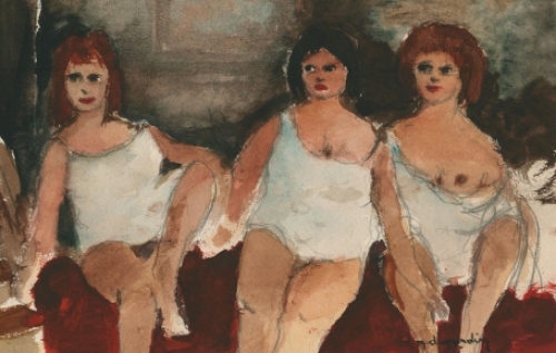 René Marie Dujardin met schilderijtje