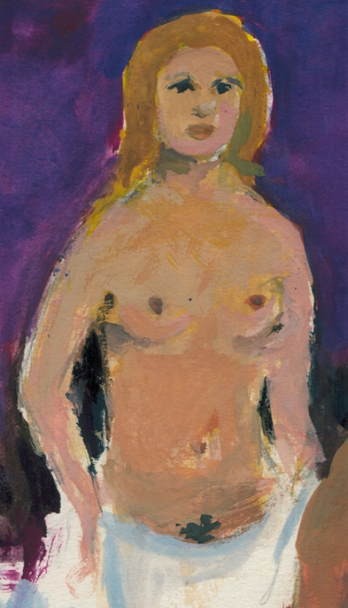 René Marie Dujardin met schilderijtje