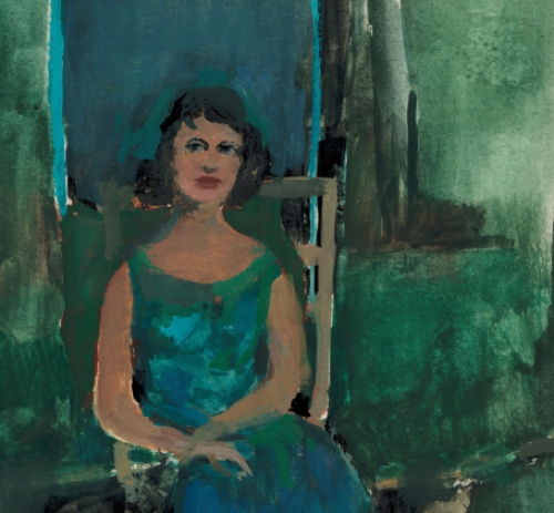 René Marie Dujardin met schilderijtje