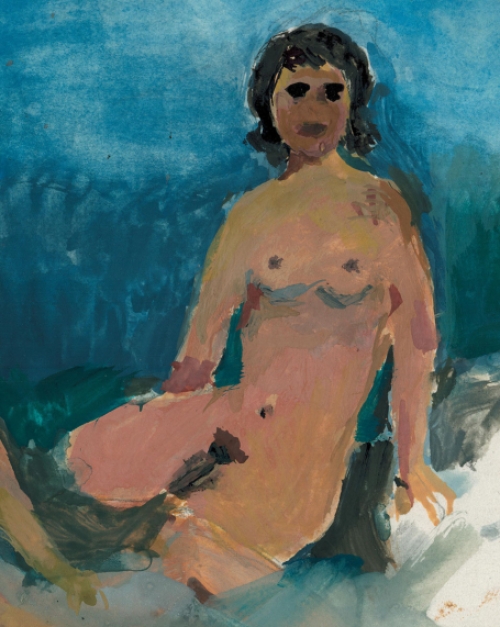 René Marie Dujardin met schilderijtje