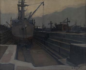 Schilderij uit 1939 van de kunstschilder R. Engelen kopen