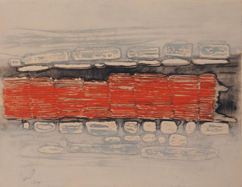 Litho van de Abstracte kunstenaar René Mels