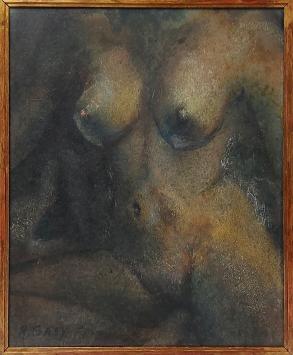 Kunstwerkje van Renaat Saey , naakte buste