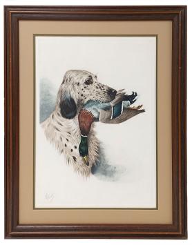 Boris Riab  met een Engelse Setter