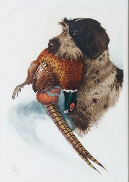 Grafisch kunstwerk van Boris Riab in een kader