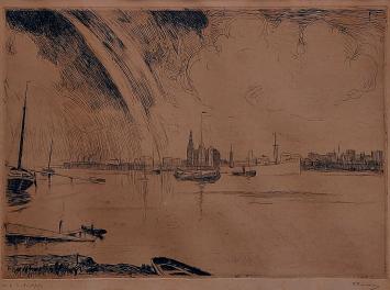 Kunstwerk van de Antwerpse kunstenaar R. Baseleer