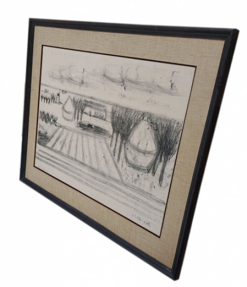 Tekening Boerderij landschapje