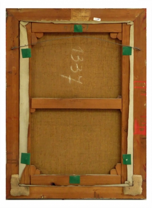 Stadsgezicht Mechelen kerk met nonnetje 1931