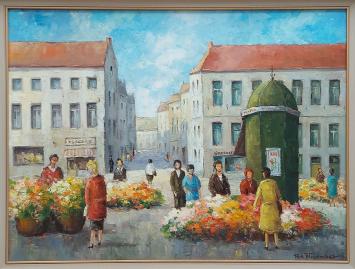Fris en fleurig schilderij van Rik Wesemael