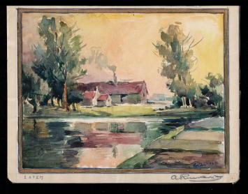 Schilderijtje van de kunstschilder André Rinskopf kopen