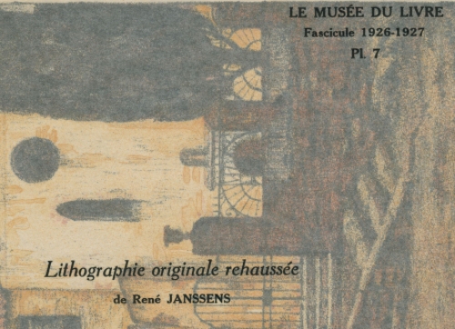 Lithographie originale rehaussée 1926 Pl 7