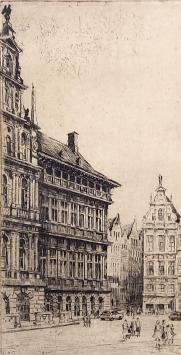 stadhuis en de gildenhuizen
