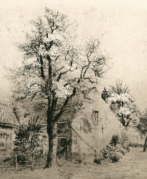 Romain Malfliet met een ets, Lente