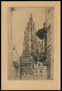 Gesigneerde ets van Romain Malfliet kopen