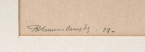 Robert Van Cauwenberghe uit Gent tekening 1928